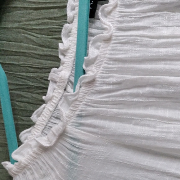 A. Byer Peasant Top with Floral Embroidered Bell Sleeves - Picture 8 of 13